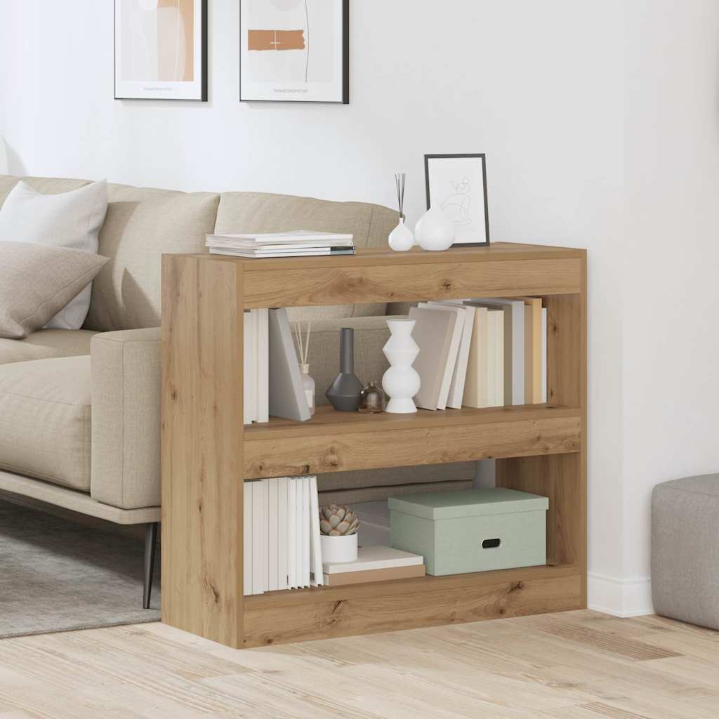 vidaXL Bücherregal/Raumteiler Artisan-Eiche 80x30x72 cm