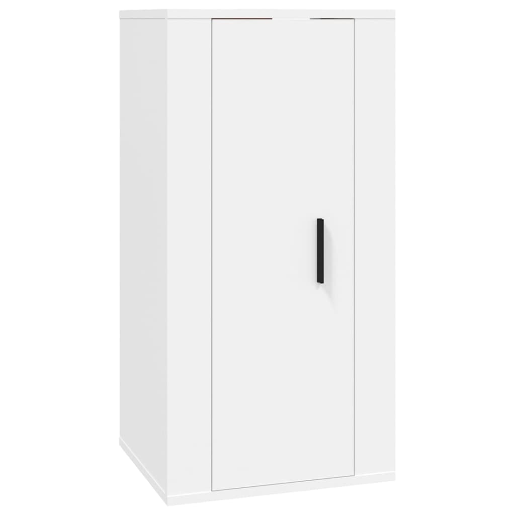 vidaXL Set de muebles de TV 3 piezas madera contrachapada blanco - Image 5