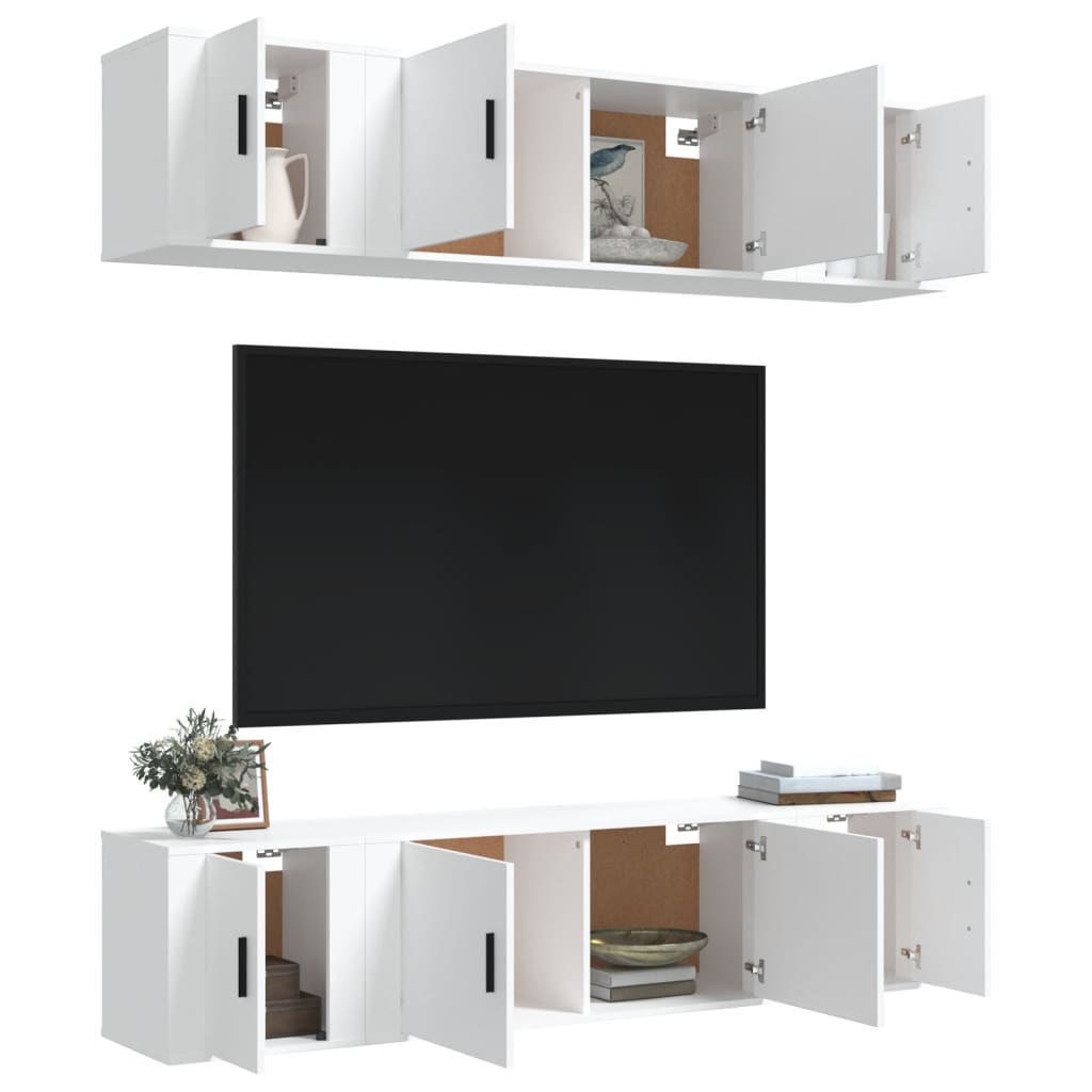 vidaXL Ensemble de meubles TV 6 pcs Blanc Bois d'ingénierie - Image 3