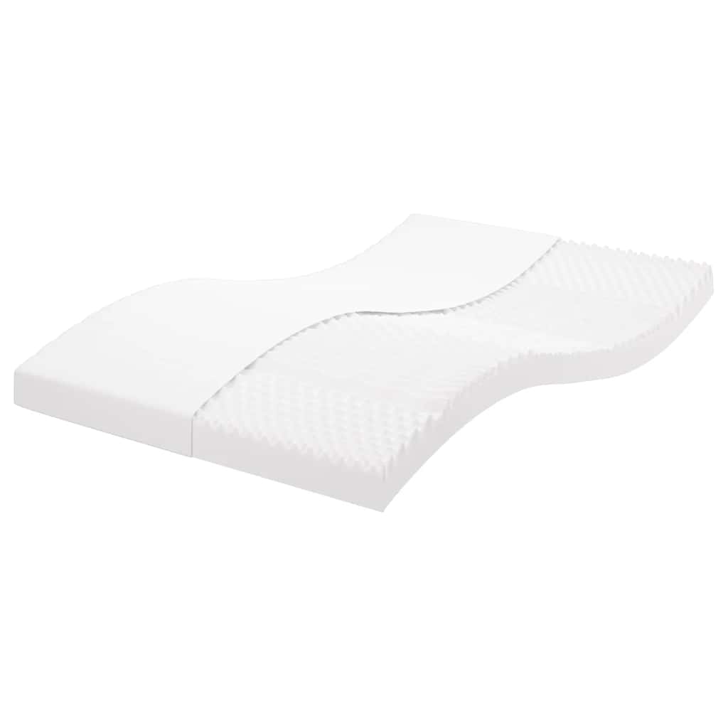 vidaXL Colchón de espuma de 7 zonas dureza 20 ILD blanco 120x210 cm