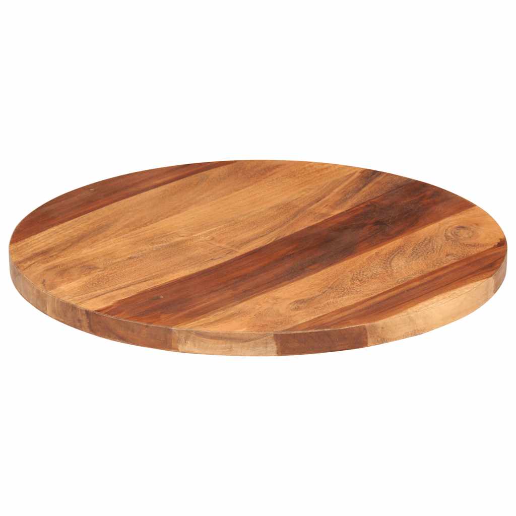 vidaXL Tablero de mesa redonda madera maciza de acacia 25-27 mm 50 cm
