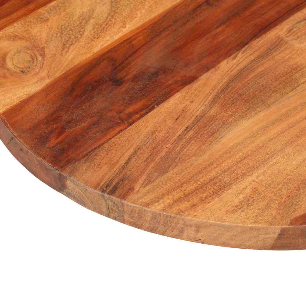vidaXL Tablero de mesa redonda madera maciza de acacia 25-27 mm 50 cm - Image 4