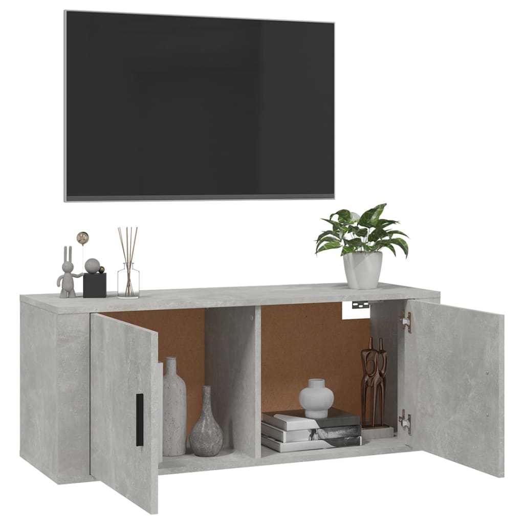vidaXL Mueble para TV de pared gris hormigón 100x34,5x40 cm - Image 5