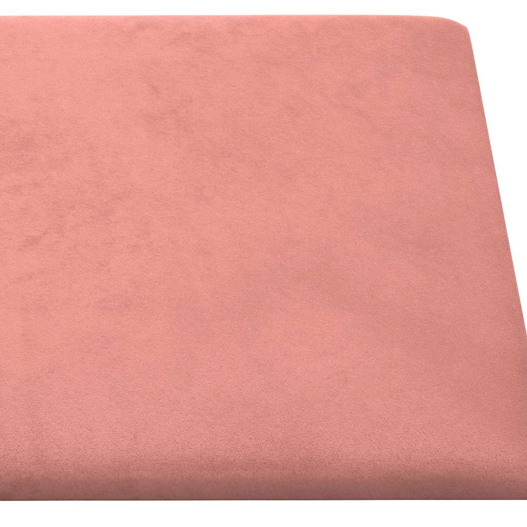 vidaXL Wandpaneele 12 Stk. Rosa 30x30 cm Samt 1,08 m² - Image 5