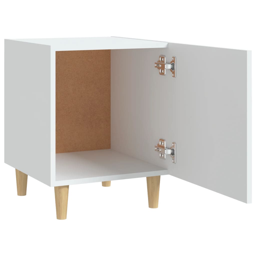 vidaXL Tables de chevet 2 pcs Blanc Bois d'ingénierie - Image 6