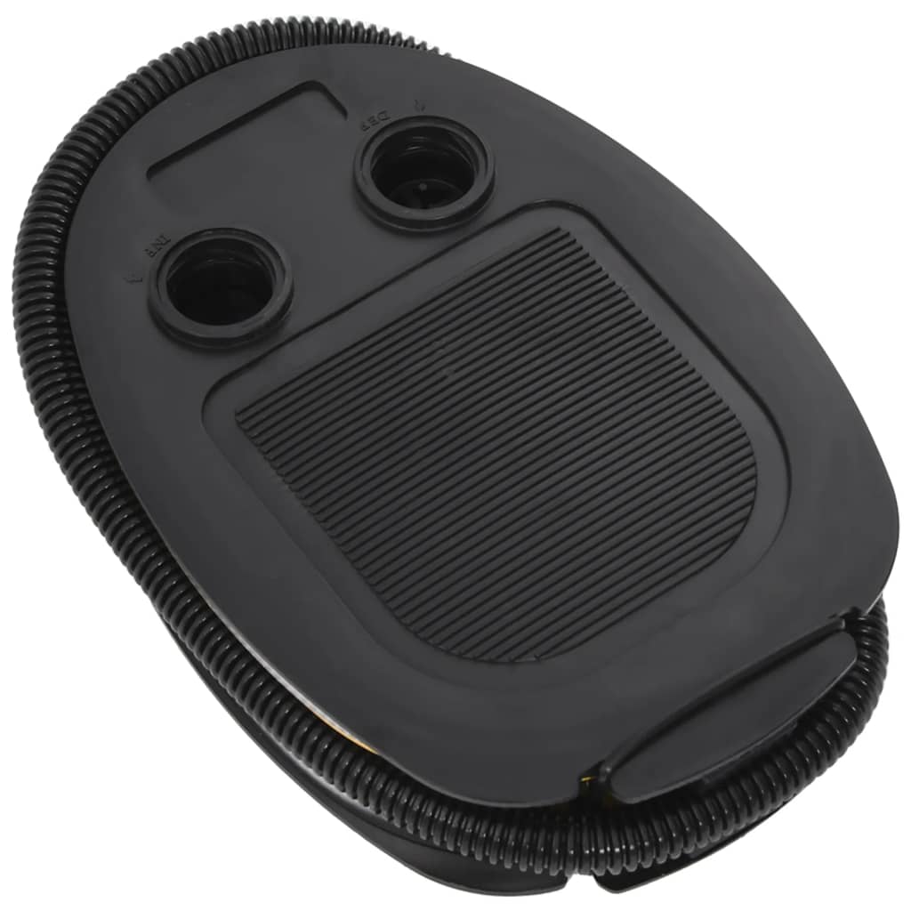 vidaXL Fußpumpe 26x18 cm PP und PE Grau und Gelb - Image 5