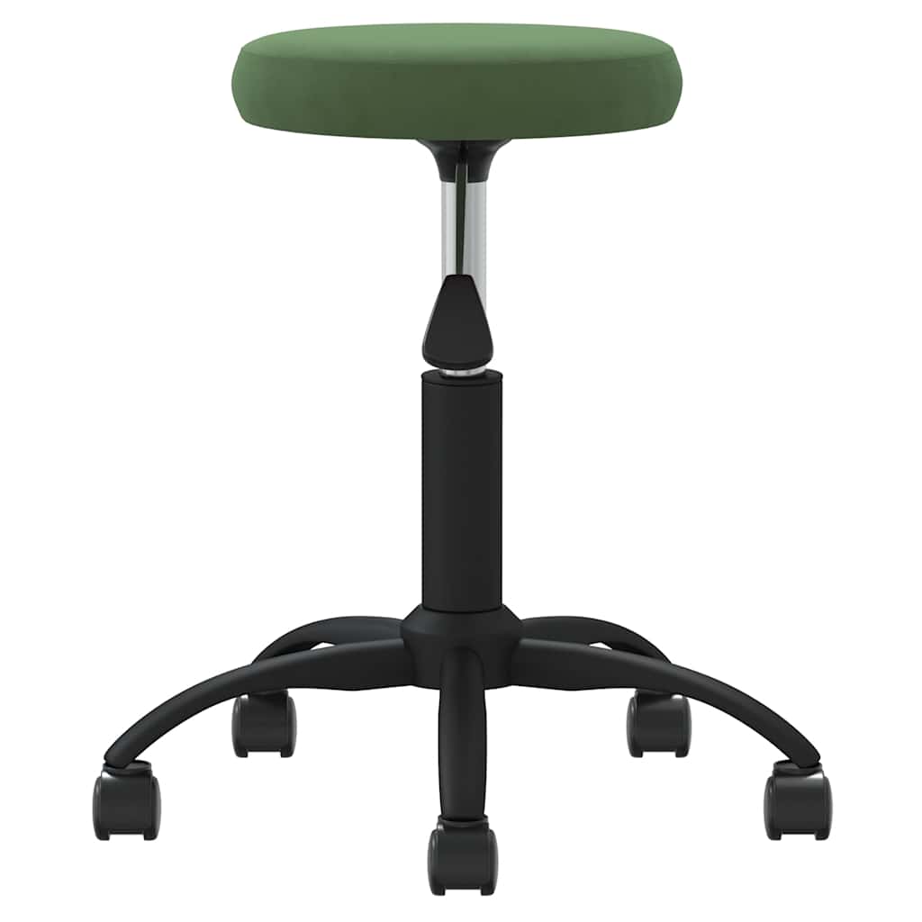 vidaXL Chaise de bureau pivotante vert foncé velours - Image 4