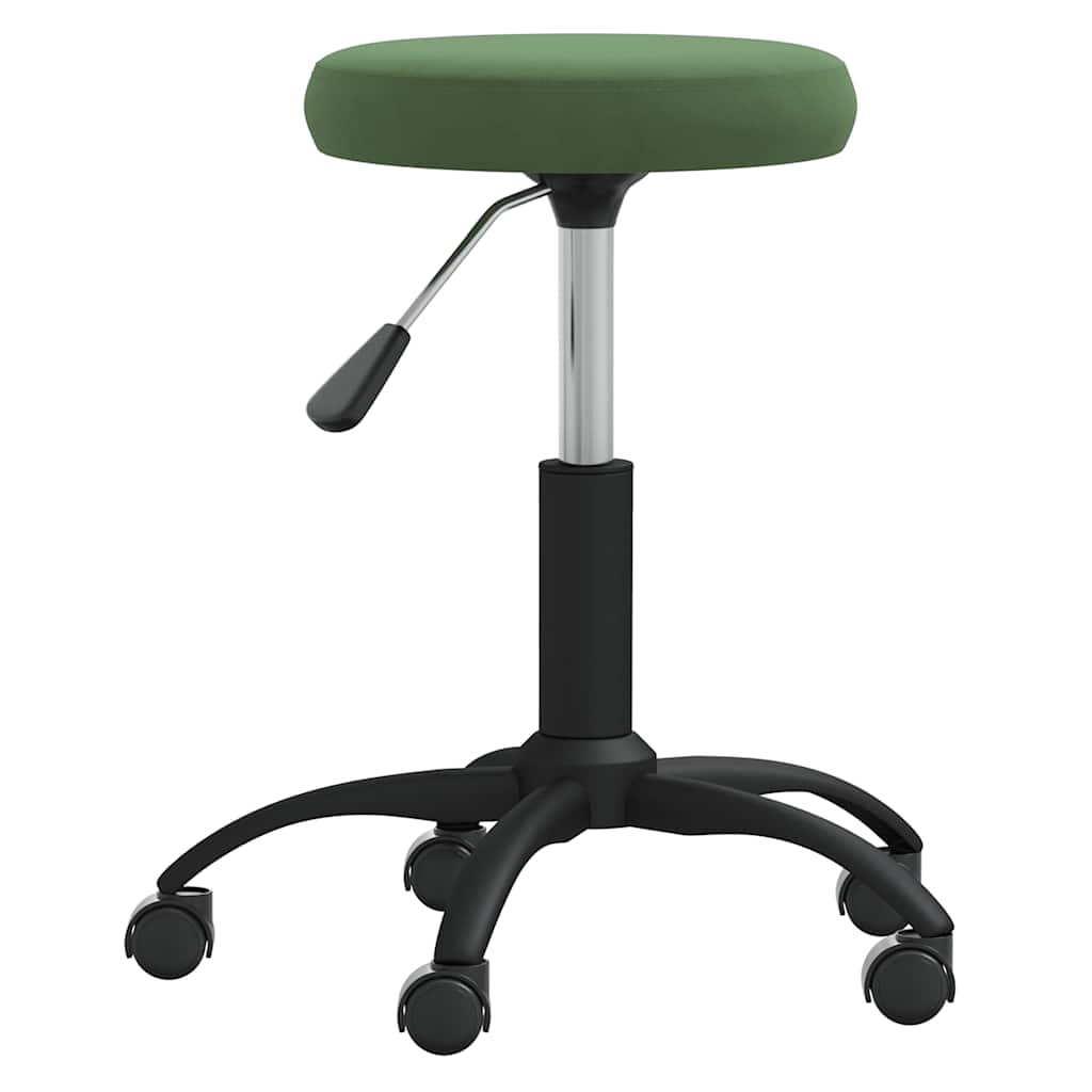vidaXL Chaise de bureau pivotante vert foncé velours - Image 3