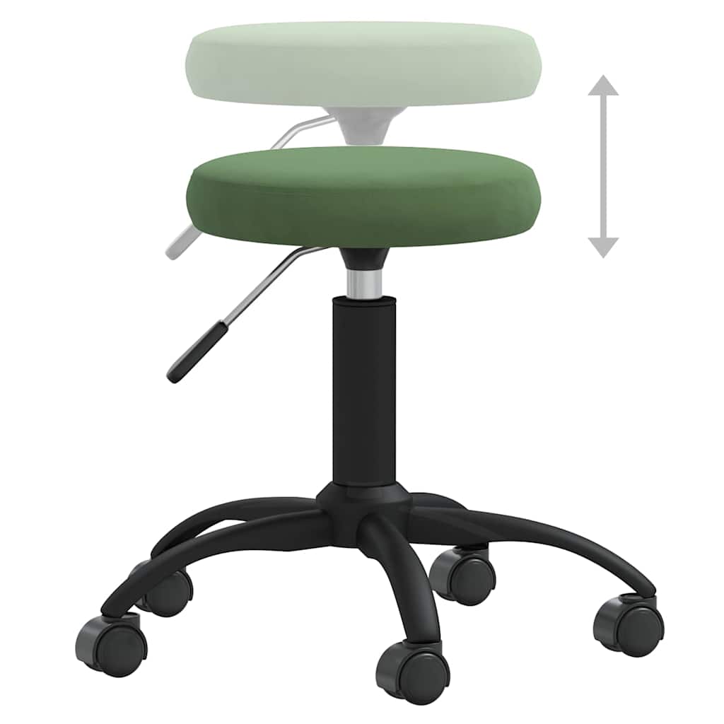 vidaXL Chaise de bureau pivotante vert foncé velours - Image 6