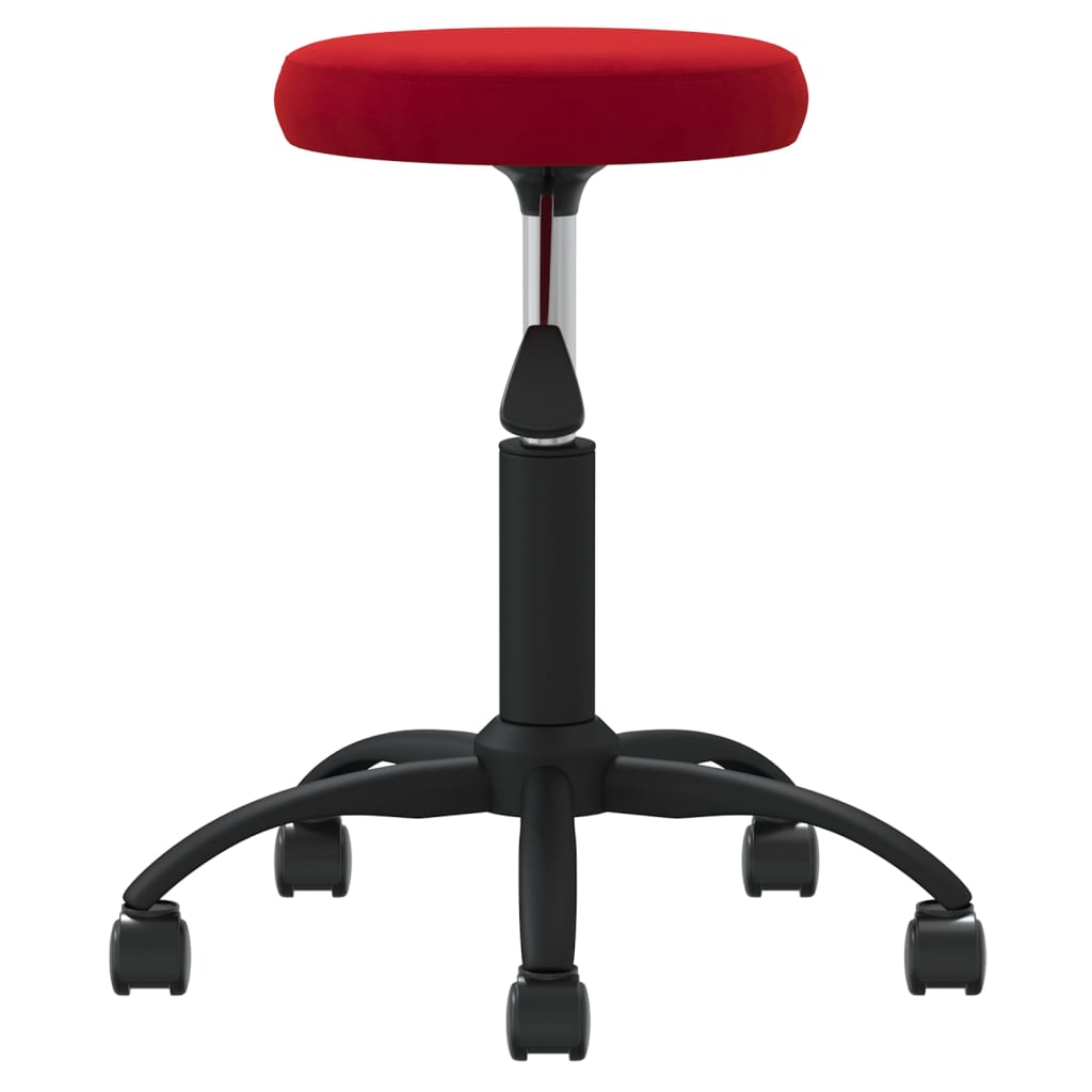 vidaXL Chaise pivotante de bureau Rouge bordeaux Velours - Image 4