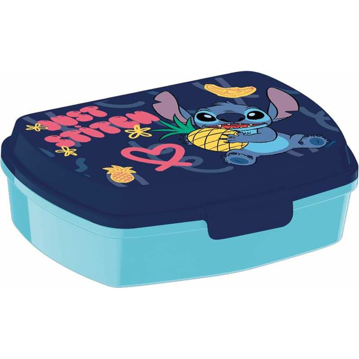 Contenitore per Sandwich Stitch Sweet Azzurro Lilla Poliestere Rettangolare 17 x 5,6 x 13,3 cm
