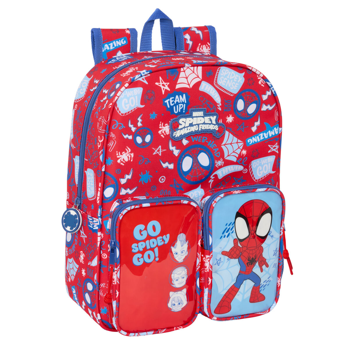 Zaino Scuola Spider-Man Rescue Azzurro Rosso 26 x 34 x 11 cm