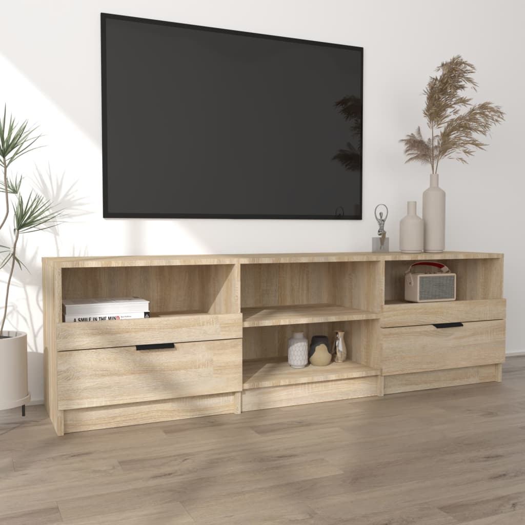 vidaXL Mueble de TV madera contrachapada roble Sonoma 150x33,5x45 cm - Image 3