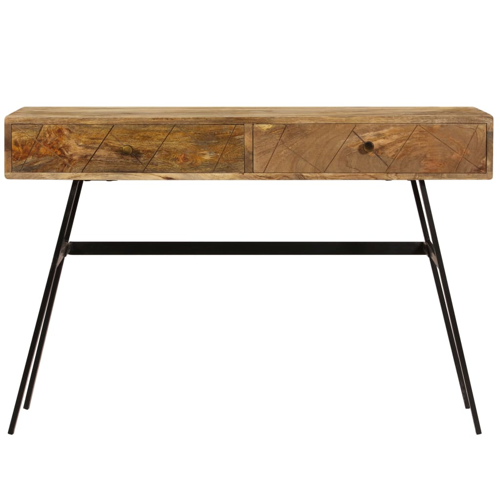 vidaXL Escritorio con cajones madera maciza de mango 110x50x76 cm - Image 3