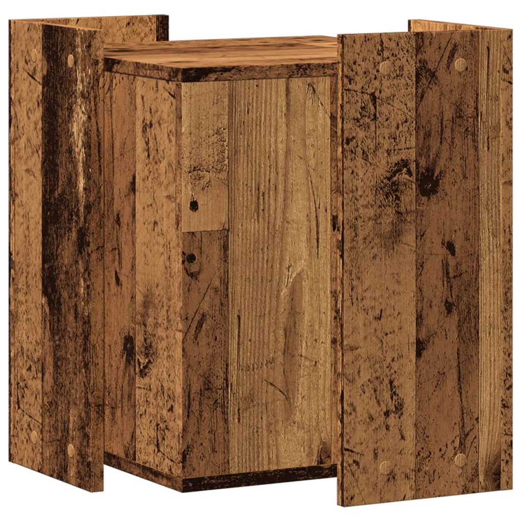 vidaXL Katzenklo Altholz-Optik 42x42x51 cm Holzwerkstoff - Image 6