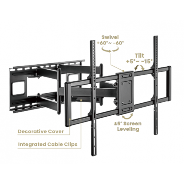 Supporto TV GEMBIRD WM-120ST-01 120" - Image 3