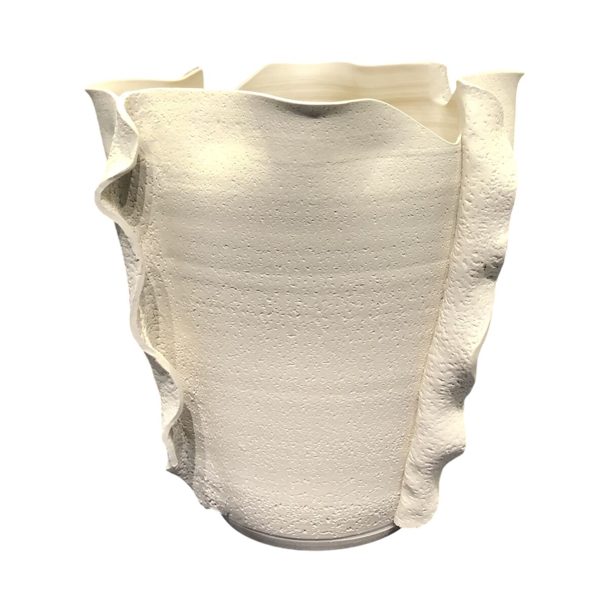 Vaso Home ESPRIT Bianco Ceramica Stile artigianale Moderno 33 x 33 x 32 cm - Image 4