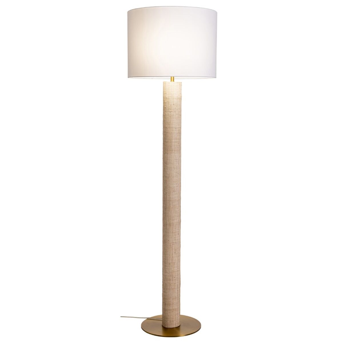 Lampada da Terra Home ESPRIT Beige Dorato 220 V 42 X 42 X 152 CM
