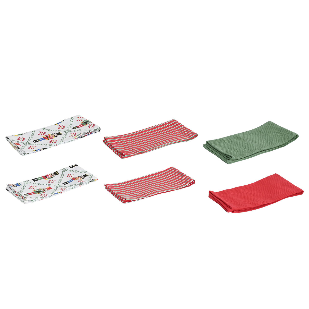 Panno da Cucina Home ESPRIT Rosso Verde Beige 60 X 0,2 X 40 CM