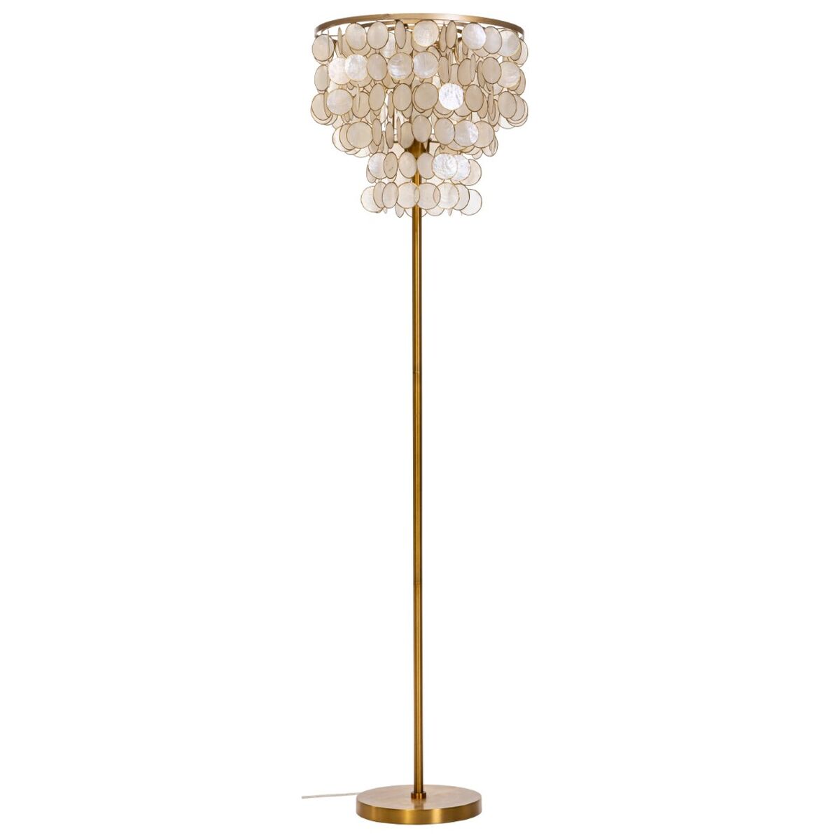 Lampada da Terra Home ESPRIT Beige Dorato 220 V 40 x 40 x 153 cm