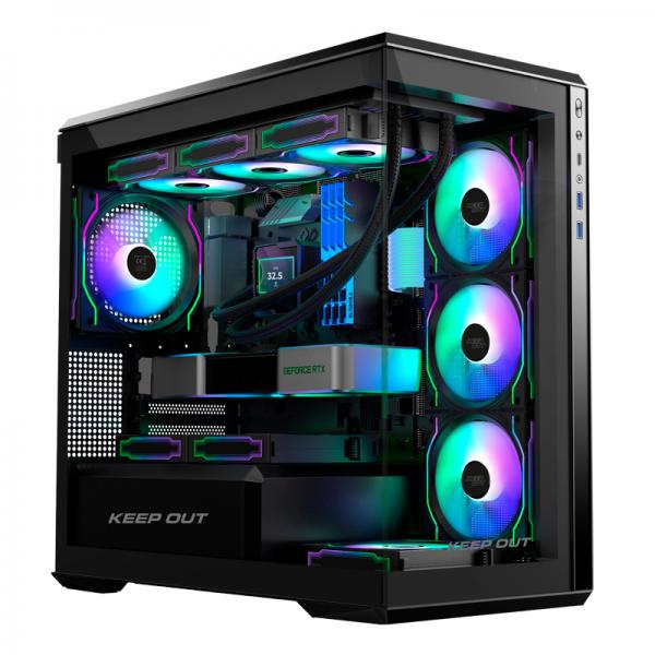 Case computer desktop ATX KEEP OUT XC-905 PRO+ Nero