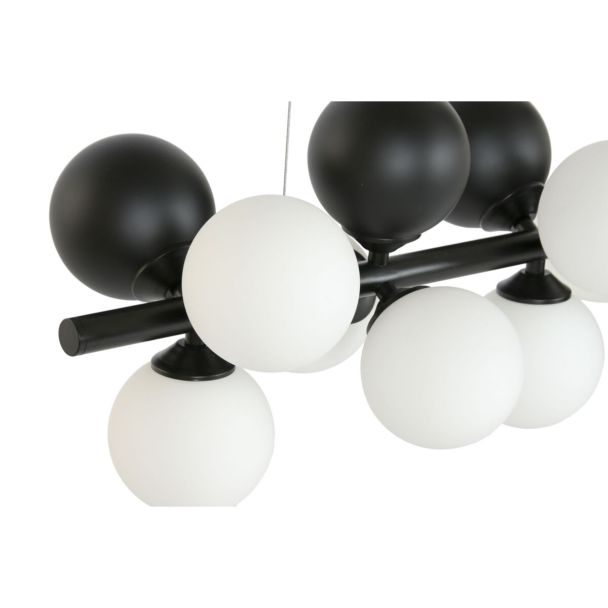 Lampadario Home ESPRIT Bianco Nero - Image 4