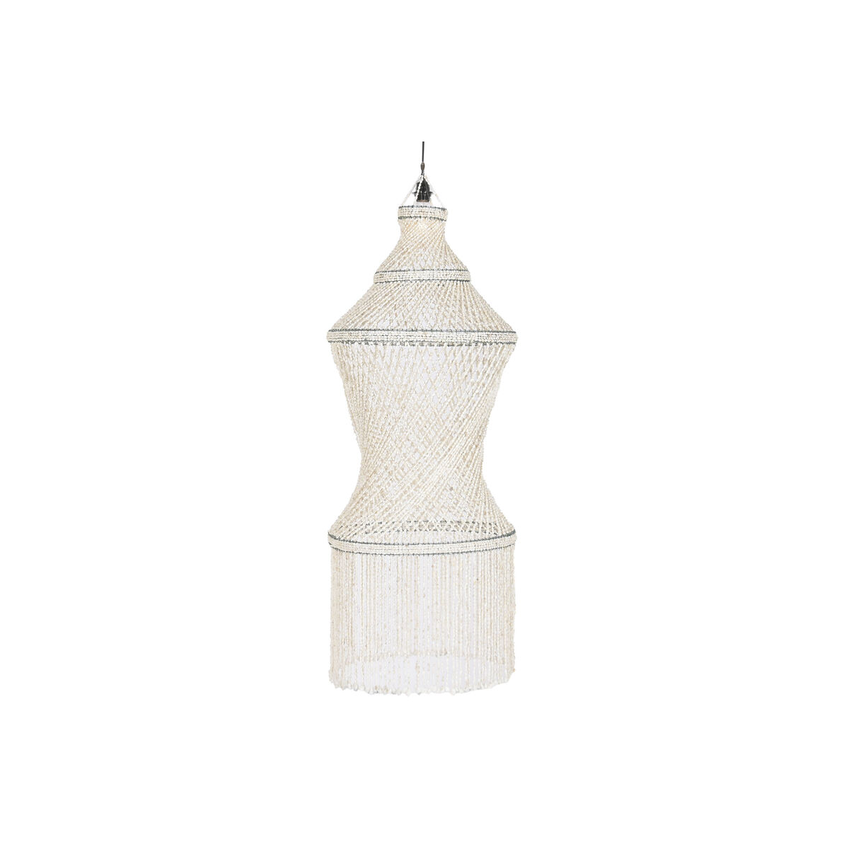 Lampadario Home ESPRIT Bianco Conchiglie 50 W 52 X 52 X 140 CM
