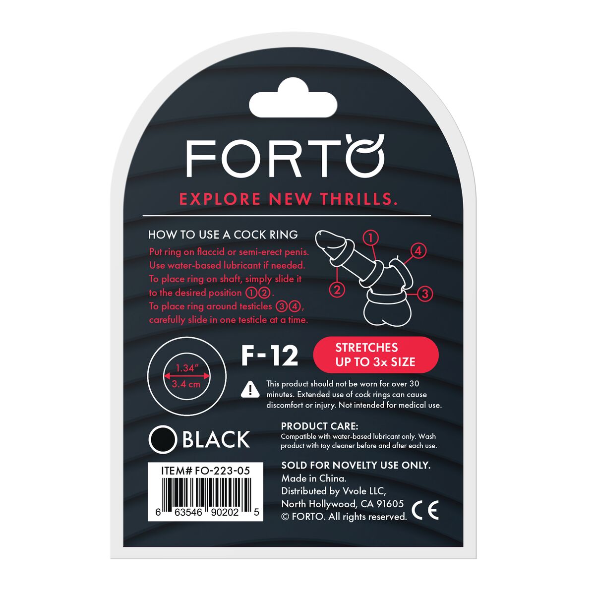 Anelli Fallici Forto Nero Ø 35 mm (Taglia unica) - Image 5