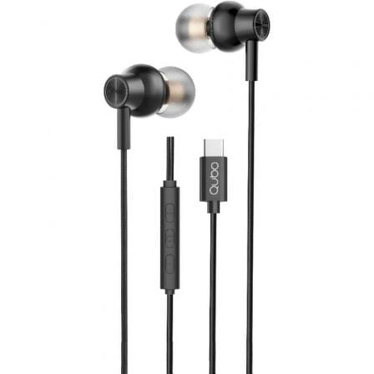 Auricolari Qubo AU-300C BK Nero