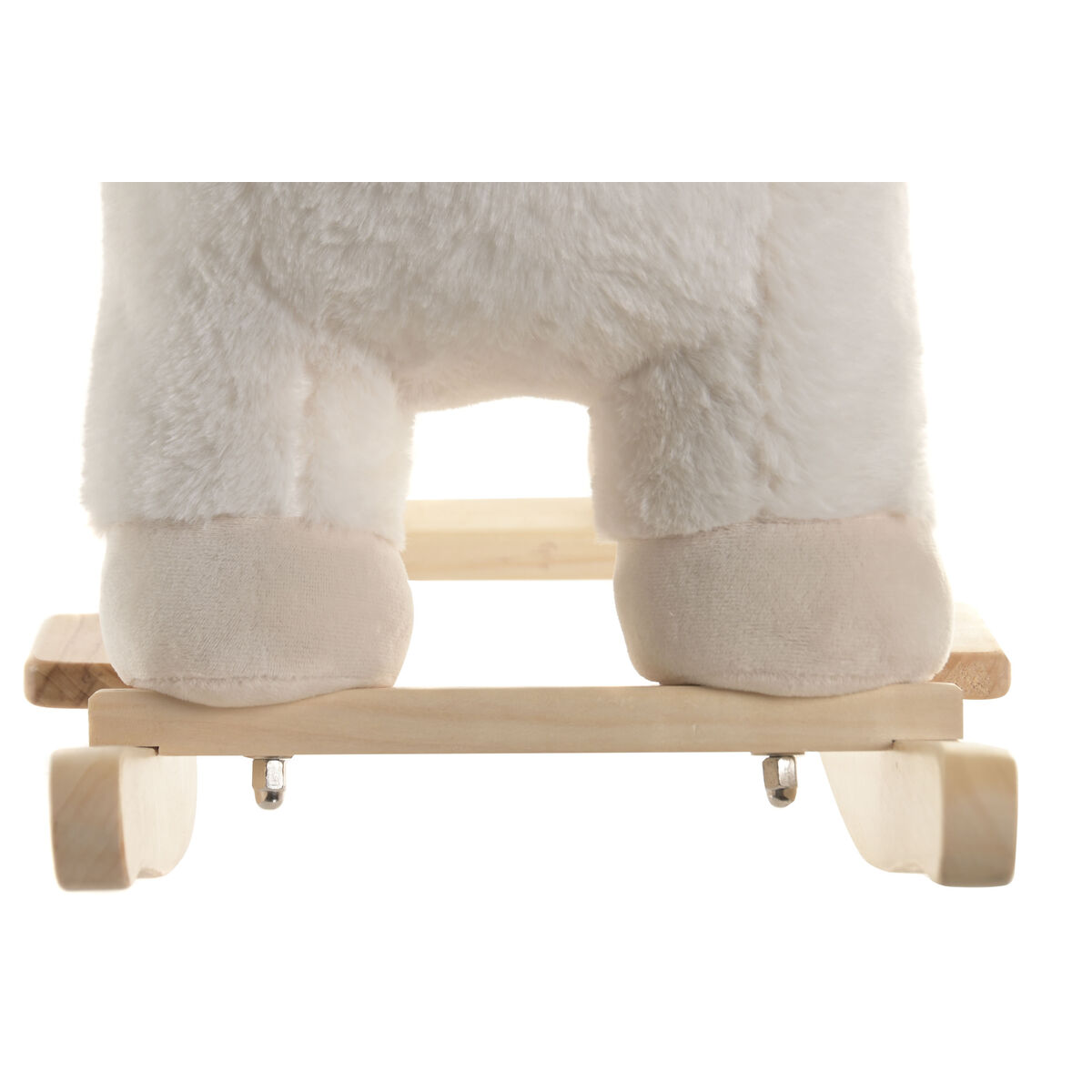 Sedia a Dondolo Home ESPRIT Bianco Naturale Pecora - Image 5