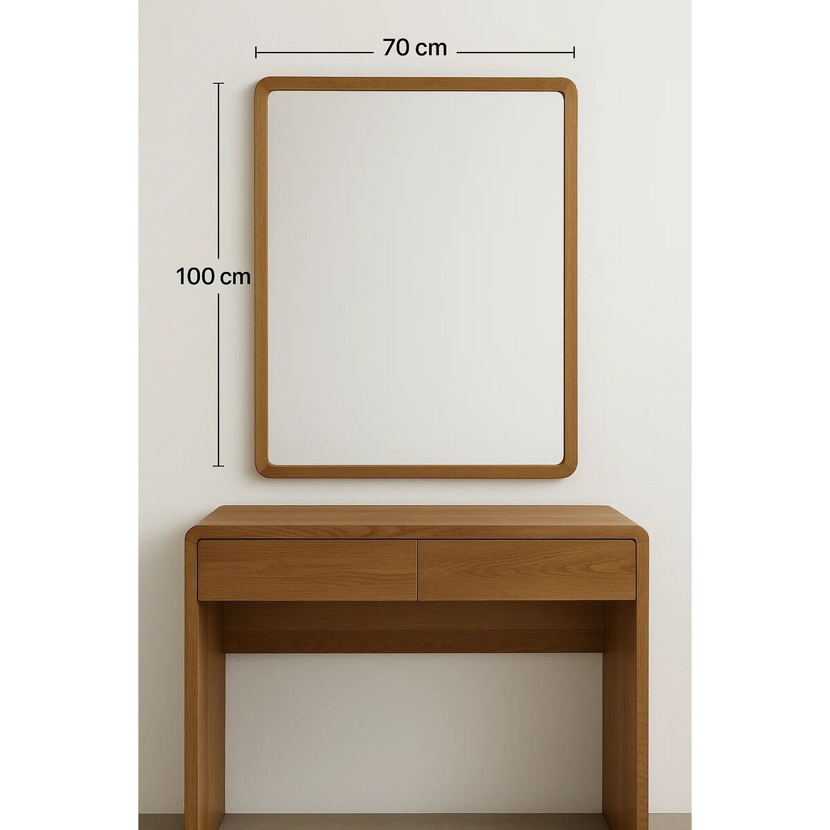 Specchio da parete Home ESPRIT Marrone Naturale Città 70 x 3 x 100 cm