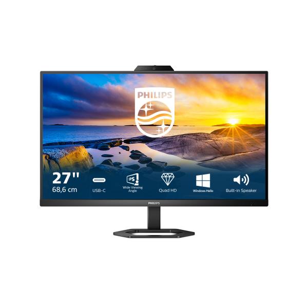 Philips Monitor 27 Led Ips 16:9 Qhd 1ms 300 Cdm, Hdmi / Dp Pivot, UsB-C, Webcam, Multimediale