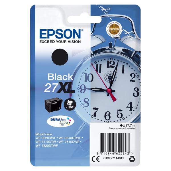 Epson Cart. Ink Nero 27xl Serie Sveglia Per WF-7620