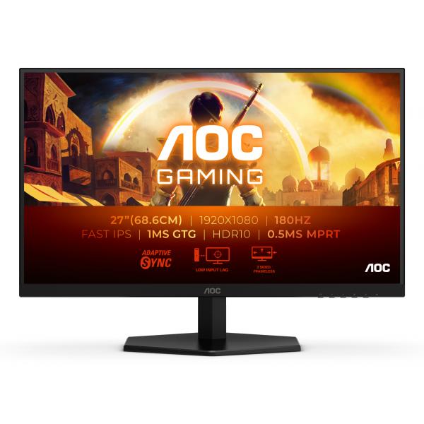Aoc Monitor Gaming 27 Led Ips Fhd 1ms 300 Cdm 180hz, Dp/hdmi
