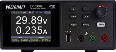 Voltcraft DsP-3008 F Labornetzgerät, Einstellbar 0 - 30 V 0 - 8 A 120 W Usb Lüfterlos Anzahl Ausgänge 1 X (vC-16882945)
