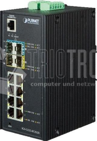 Planet IgS-5225-8t2s2x - Switch - L3 - Managed - 8 X 10/100/1000 + 2 X Gigabit Sfp + 2 X 10 Gigabit Sfp+ - An DiN-Schiene Montierbar, Wandmontierbar