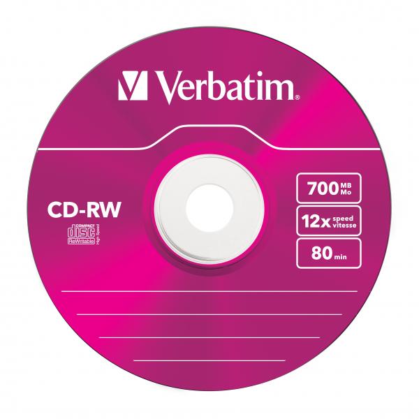 CD-R Verbatim CD-RW Colour 12x 700 MB 12x (5 Unità) - Image 4