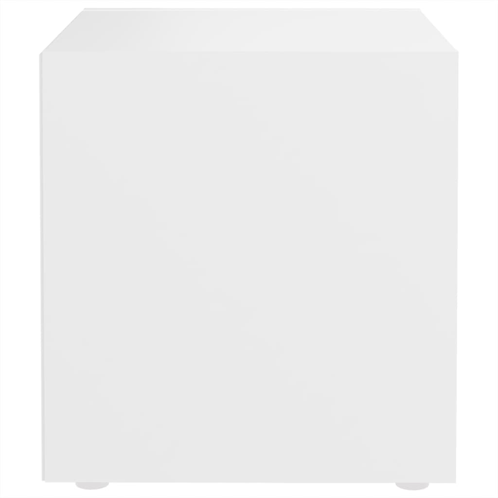 vidaXL Mueble para TV madera contrachapada blanco 37x35x37 cm - Image 4