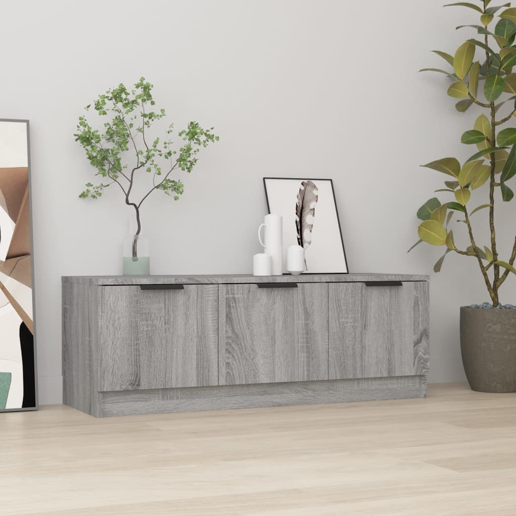 vidaXL Mueble de TV madera contrachapada gris Sonoma 102x35x36,5 cm