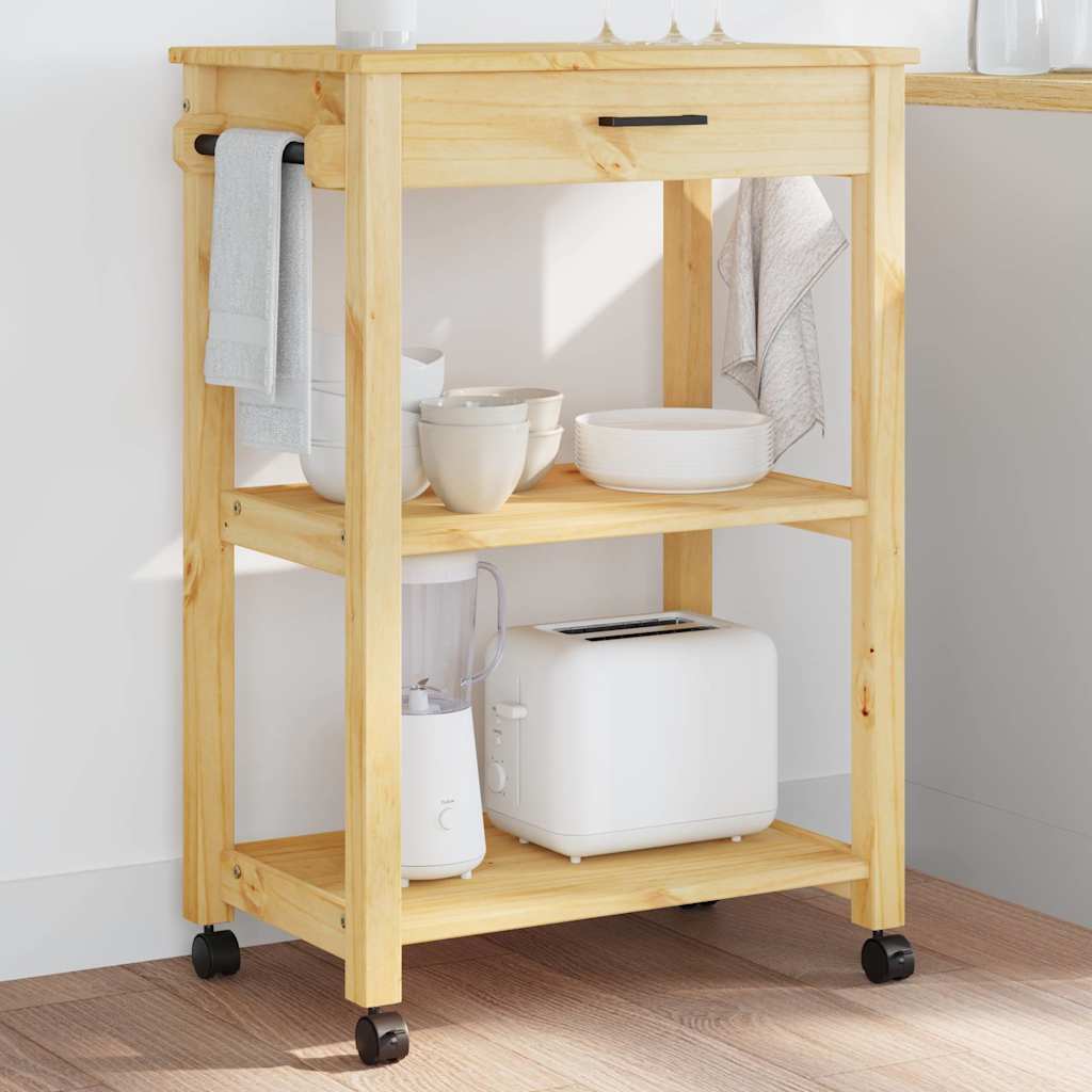 vidaXL Küchenwagen MONZA 60x40x88,5 cm Massivholz Kiefer