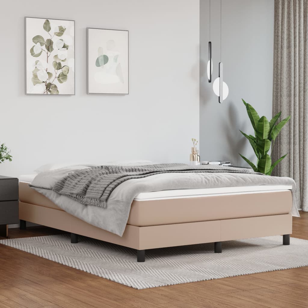 vidaXL Matelas de lit à ressorts ensachés Cappuccino 140x190x20 cm