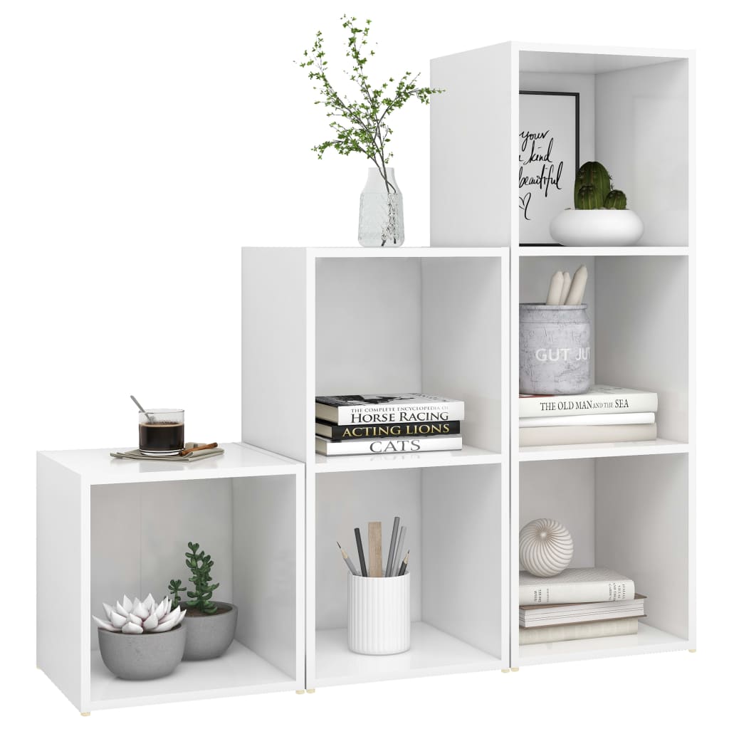 vidaXL Ensemble de meubles TV 3 pcs Blanc Bois d'ingénierie - Image 3