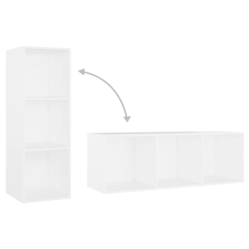 vidaXL Ensemble de meubles TV 3 pcs Blanc Bois d'ingénierie - Image 5