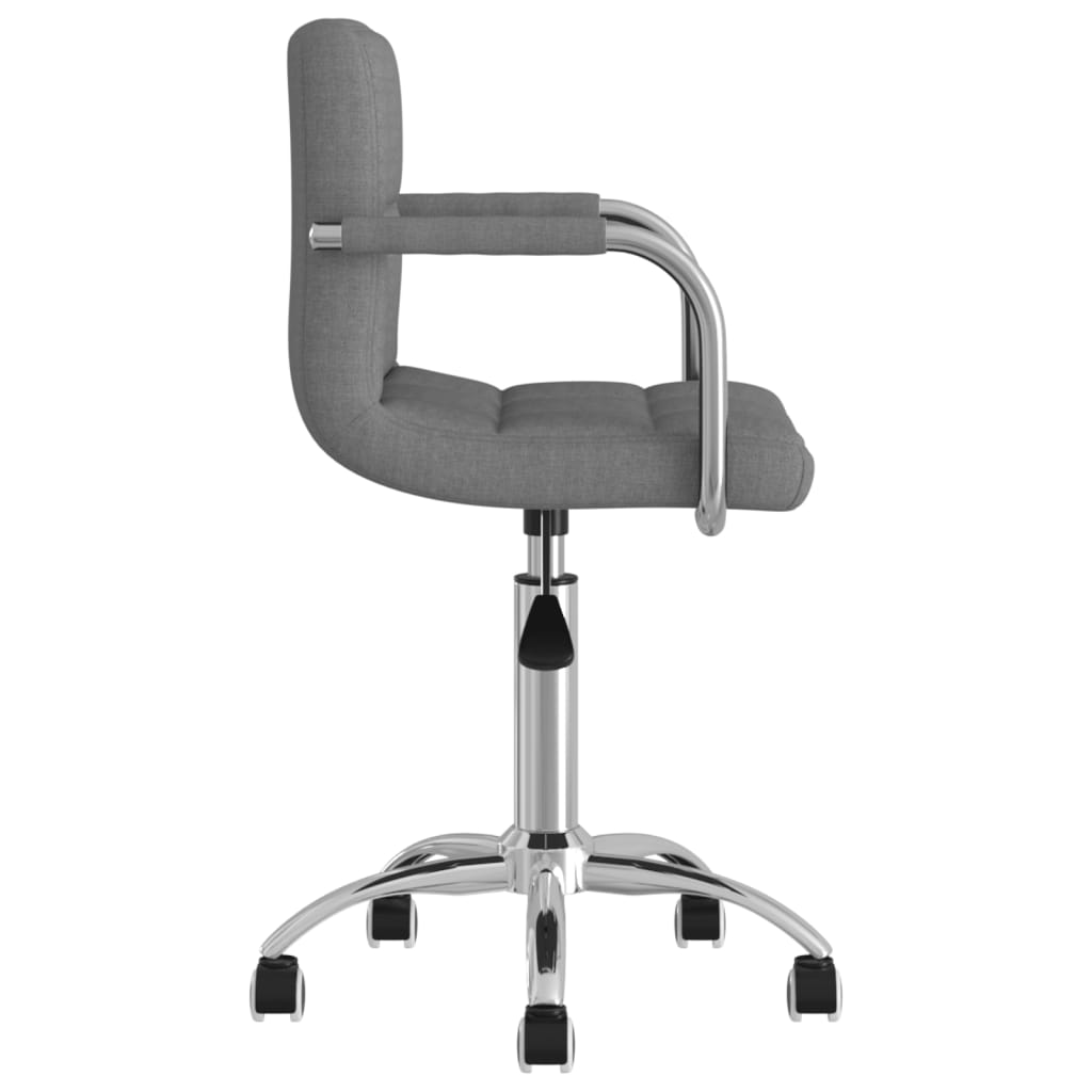 vidaXL Chaise pivotante de bureau Gris clair Tissu - Image 4