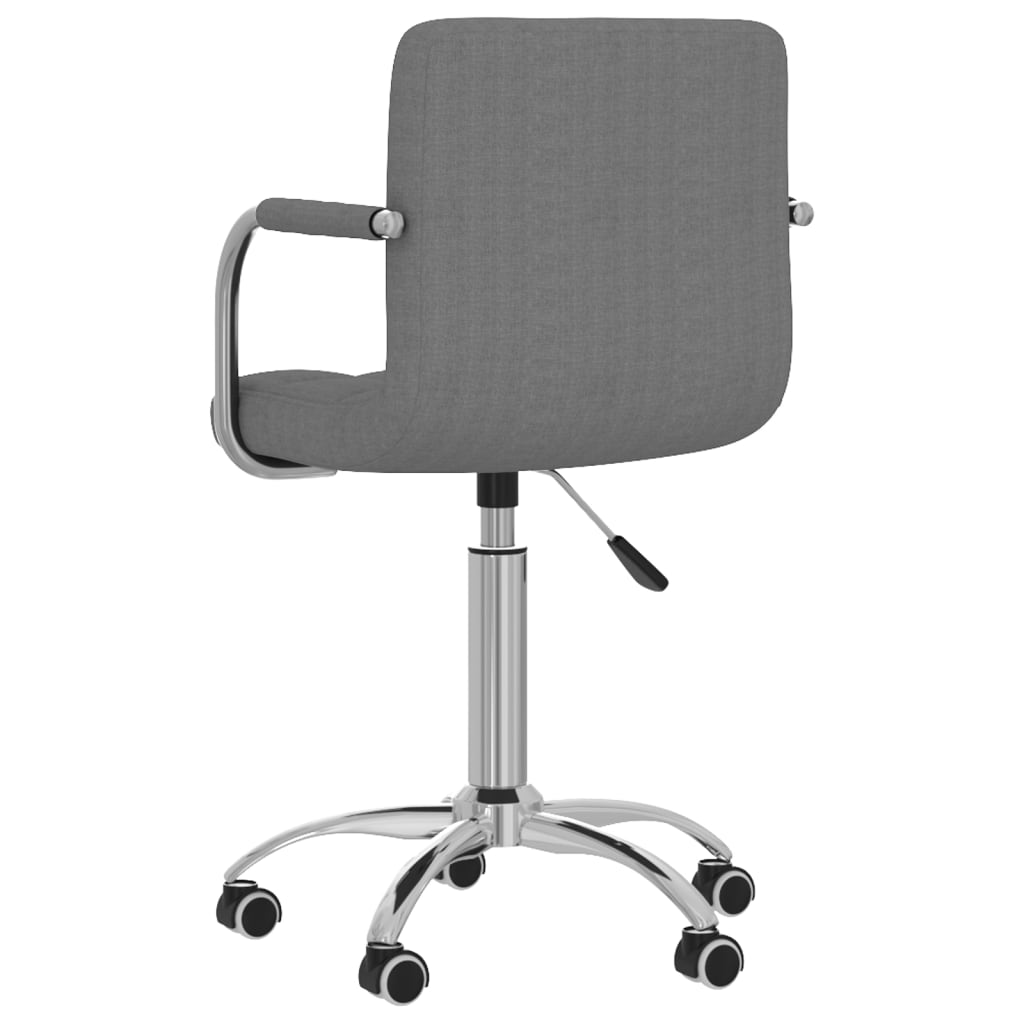 vidaXL Chaise pivotante de bureau Gris clair Tissu - Image 5