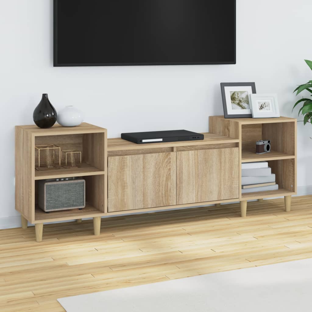 vidaXL Mueble para TV madera contrachapada roble Sonoma 160x35x55 cm
