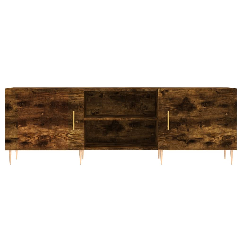 vidaXL Mueble de TV madera de ingeniería roble ahumado 150x30x50 cm - Image 5