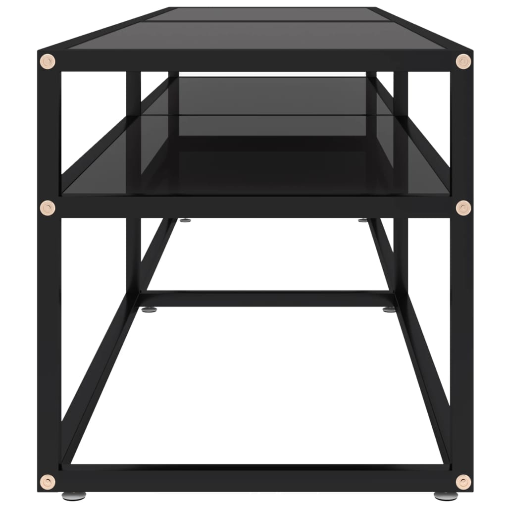 vidaXL Mueble para TV vidrio templado negro 160x40x40,5 cm - Image 4