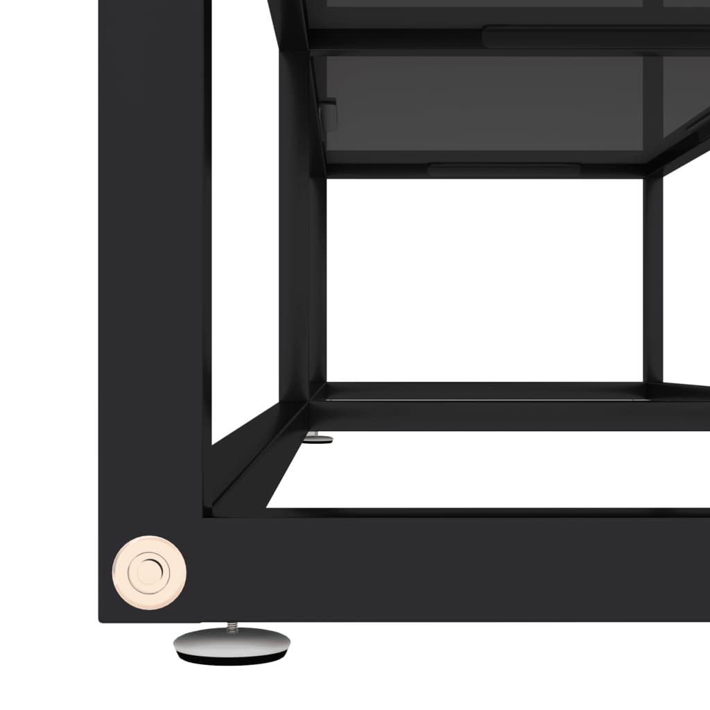 vidaXL Mueble para TV vidrio templado negro 160x40x40,5 cm - Image 5