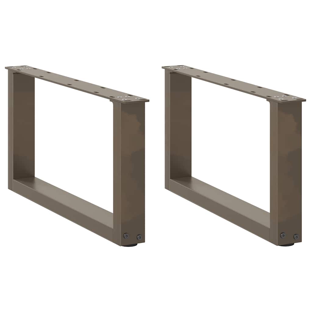 vidaXL Patas para mesa de centro en forma de U (2 unidades, acero natural, 70 x 30-31 cm)
